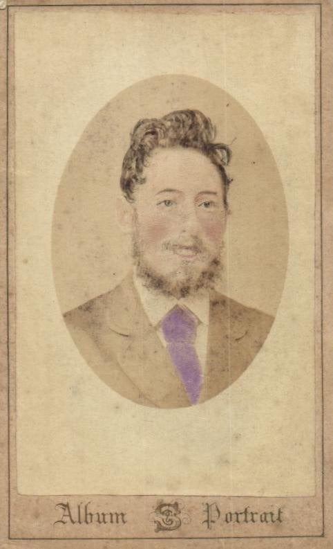 CDV - Heer gekleurde strik - Stewart & co - Melbourne, Gebruikt, Verzenden, Foto, Buitenland