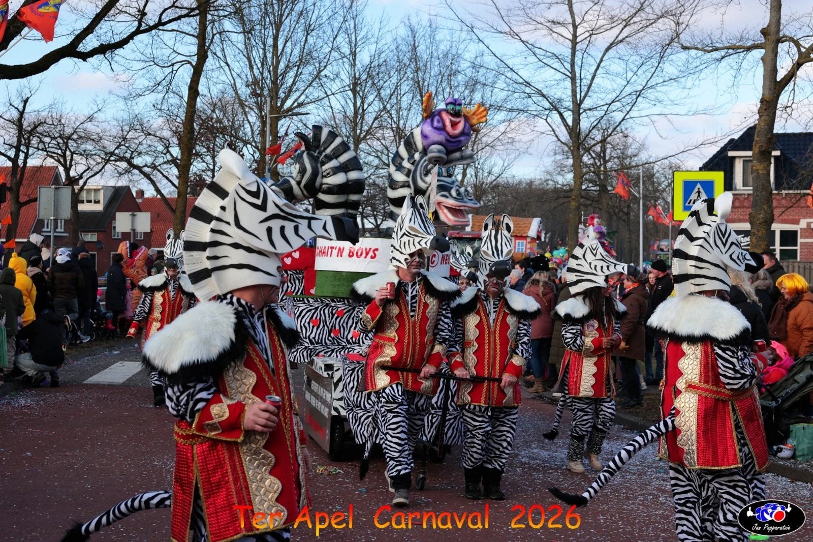 Zebra pakken loopgroep carnaval, Ophalen, Overige maten