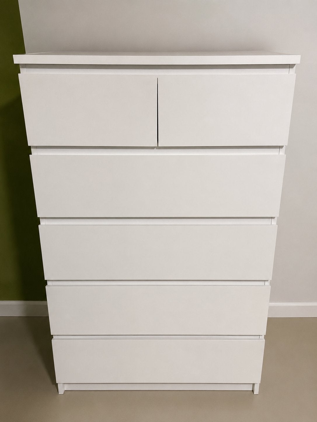 Ikea witte ladekast (Malm), Huis en Inrichting, Kasten | Ladekasten, Ophalen, 50 tot 100 cm, Zo goed als nieuw, 3 of 4 laden