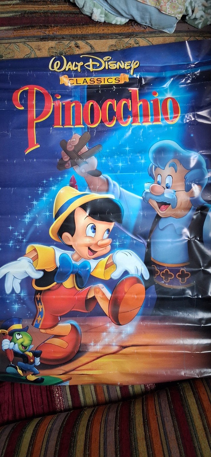 Pinocchio (1940) 60e jubileum poster 99 x 71 cm, Rechthoekig Staand, Deurposter of groter, Ophalen of Verzenden, Zo goed als nieuw
