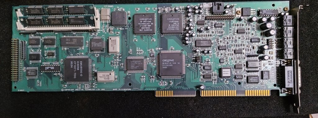 Creative Sound Blaster AWE32 CT3980 met extra geheugen, Computers en Software, Ophalen of Verzenden, Zo goed als nieuw, Intern