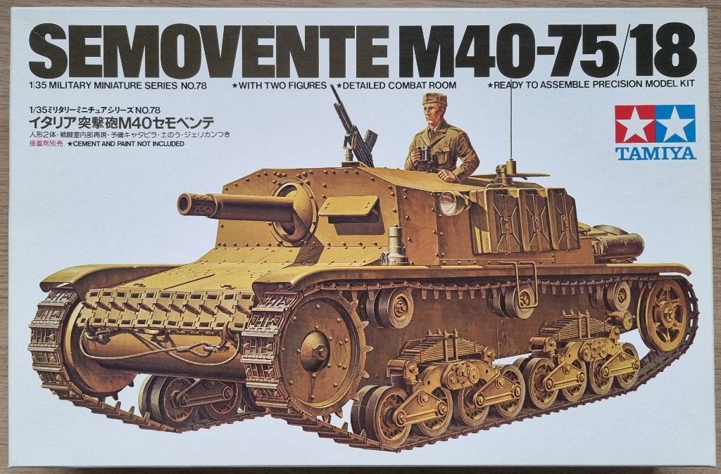 Tamiya 1:35 #35078 WWII Italian Semovente M40-75/18, Tank, 1:32 tot 1:50, Nieuw, Ophalen of Verzenden