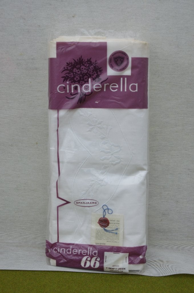 Vintage Nederlands laken van Cinderella Lakens 66, Nieuw!, Lits-jumeaux, Katoen, Nieuw, Ophalen of Verzenden