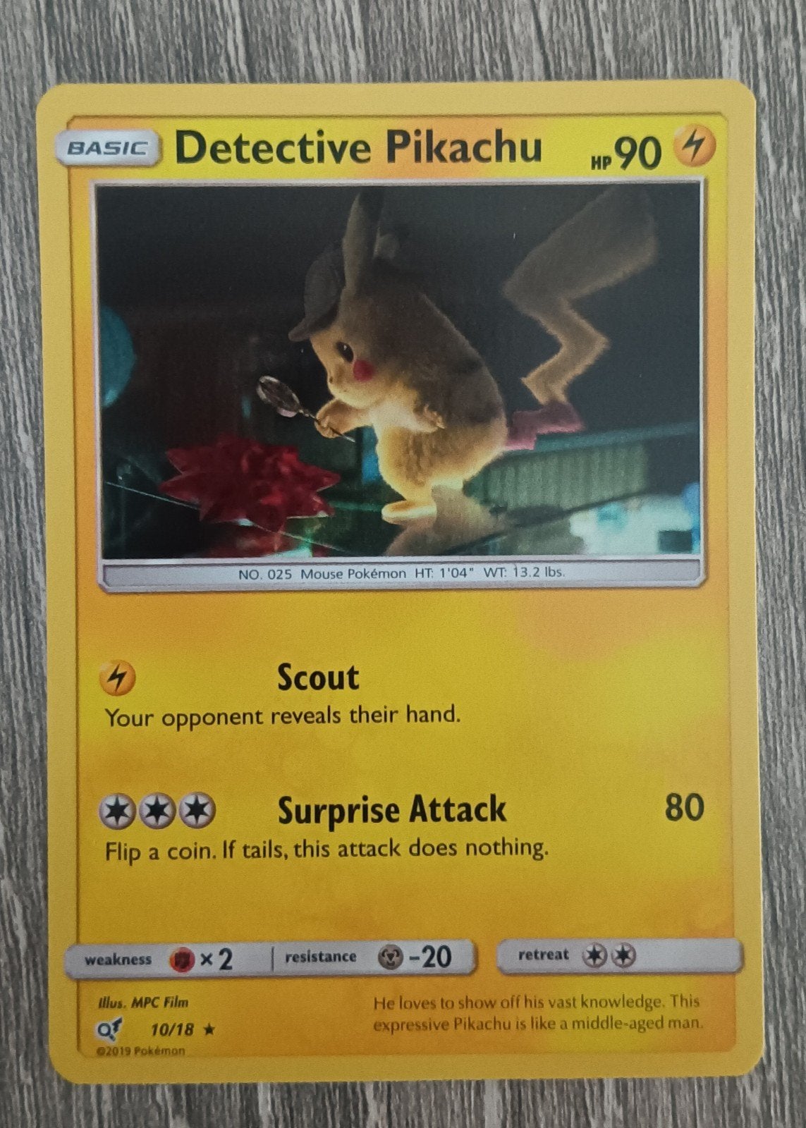Detective Pikachu holo Detective Pikachu, Hobby en Vrije tijd, Verzamelkaartspellen | Pokémon, Ophalen of Verzenden, Zo goed als nieuw