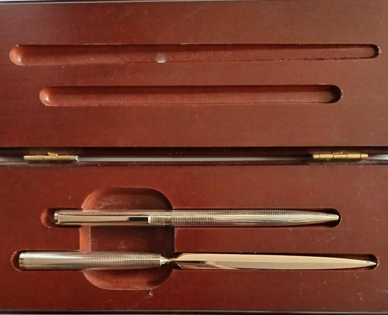 Sterling zilveren balpen en een zilveren briefopener, Ophalen of Verzenden