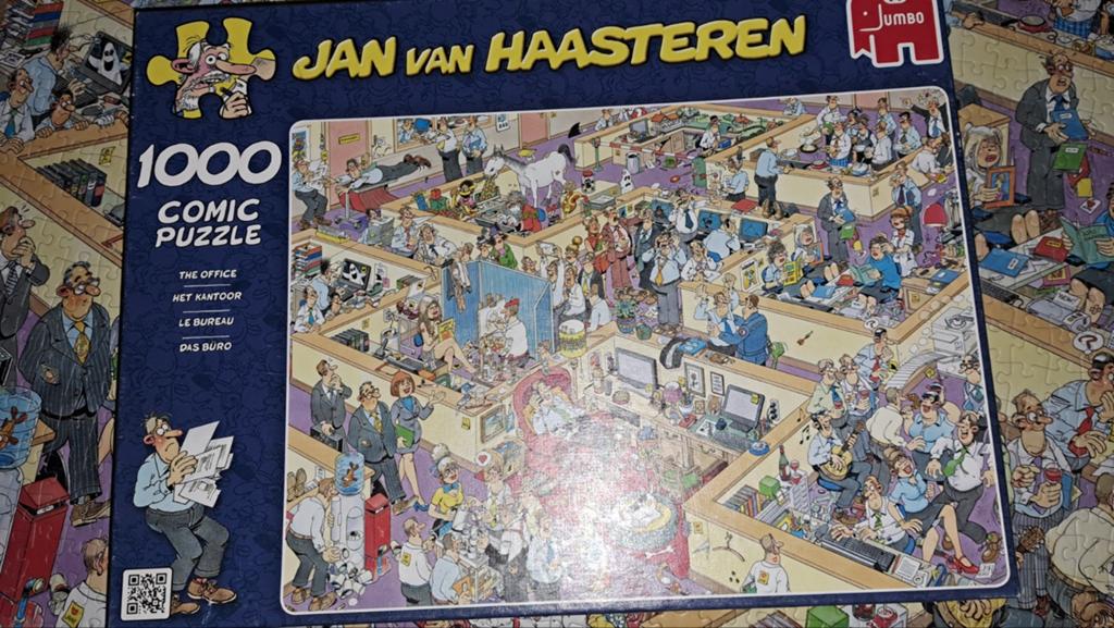 Jan van Haasteren puzzel 1000st Het kantoor., Hobby en Vrije tijd, Denksport en Puzzels, Ophalen of Verzenden, 500 t/m 1500 stukjes