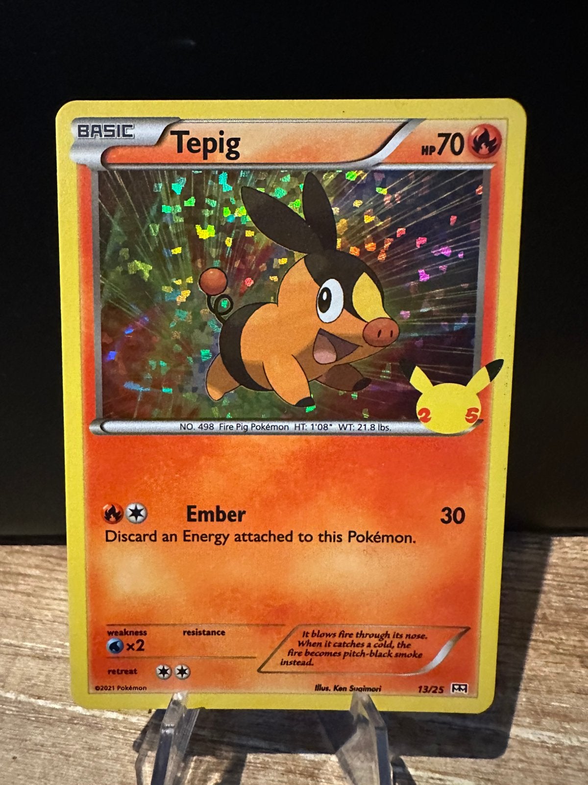 Pokemon mcdonalds tepig holo 13/25, Ophalen of Verzenden, Zo goed als nieuw