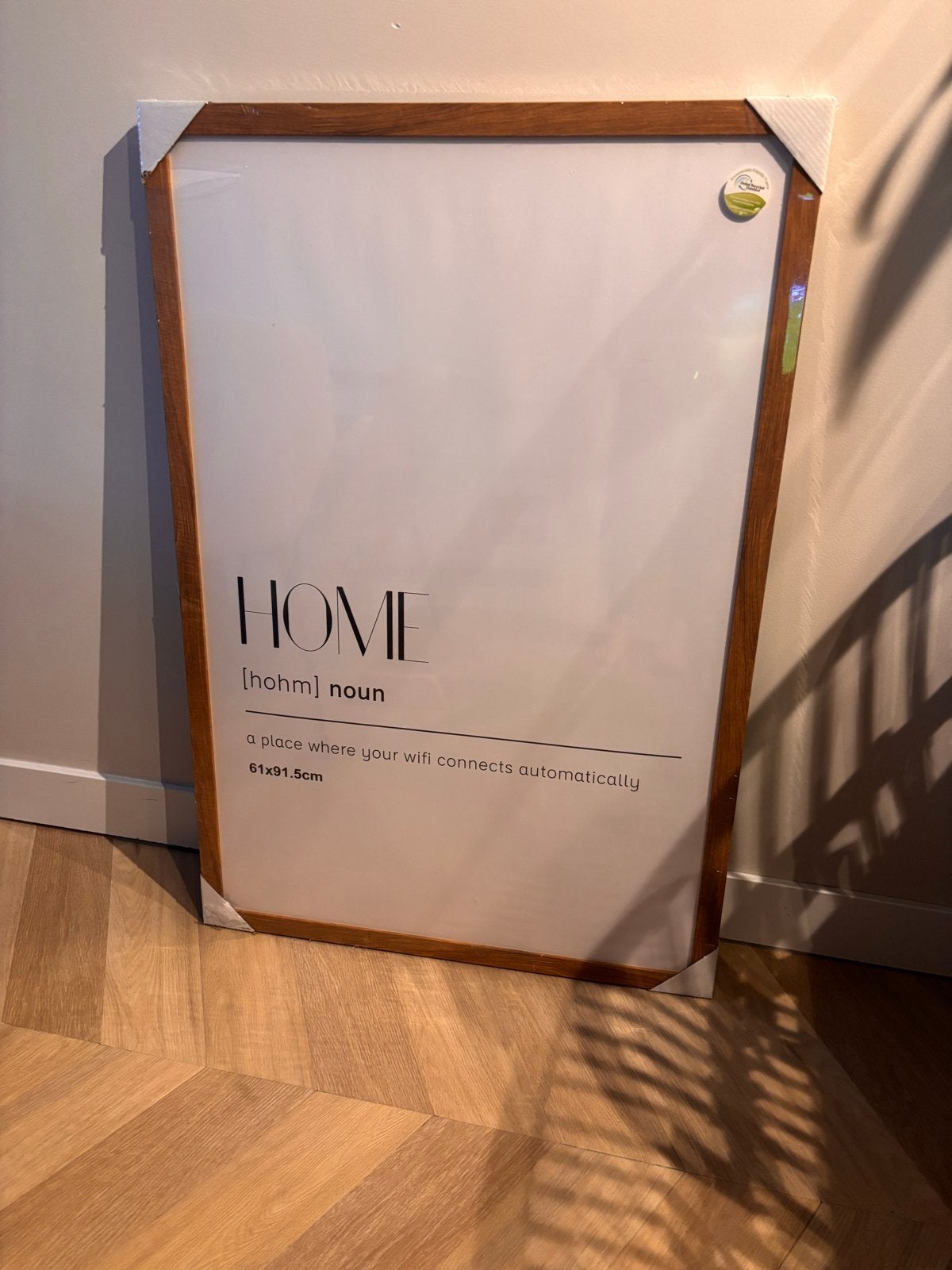 Fotolijst met houten lijst 61x91.5cm, Nieuw, Ophalen of Verzenden, Foto of Poster, 75 – 100