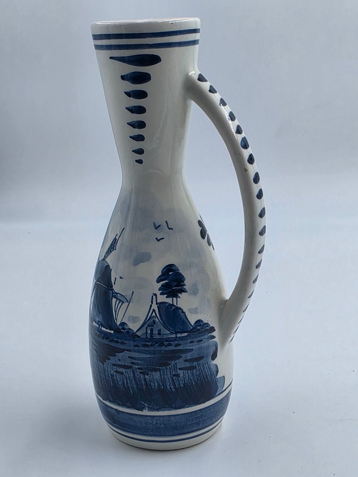 Vintage Delfts Blauwe Schenkkan / Kruikvaas  Handgeschilderd, Verzenden