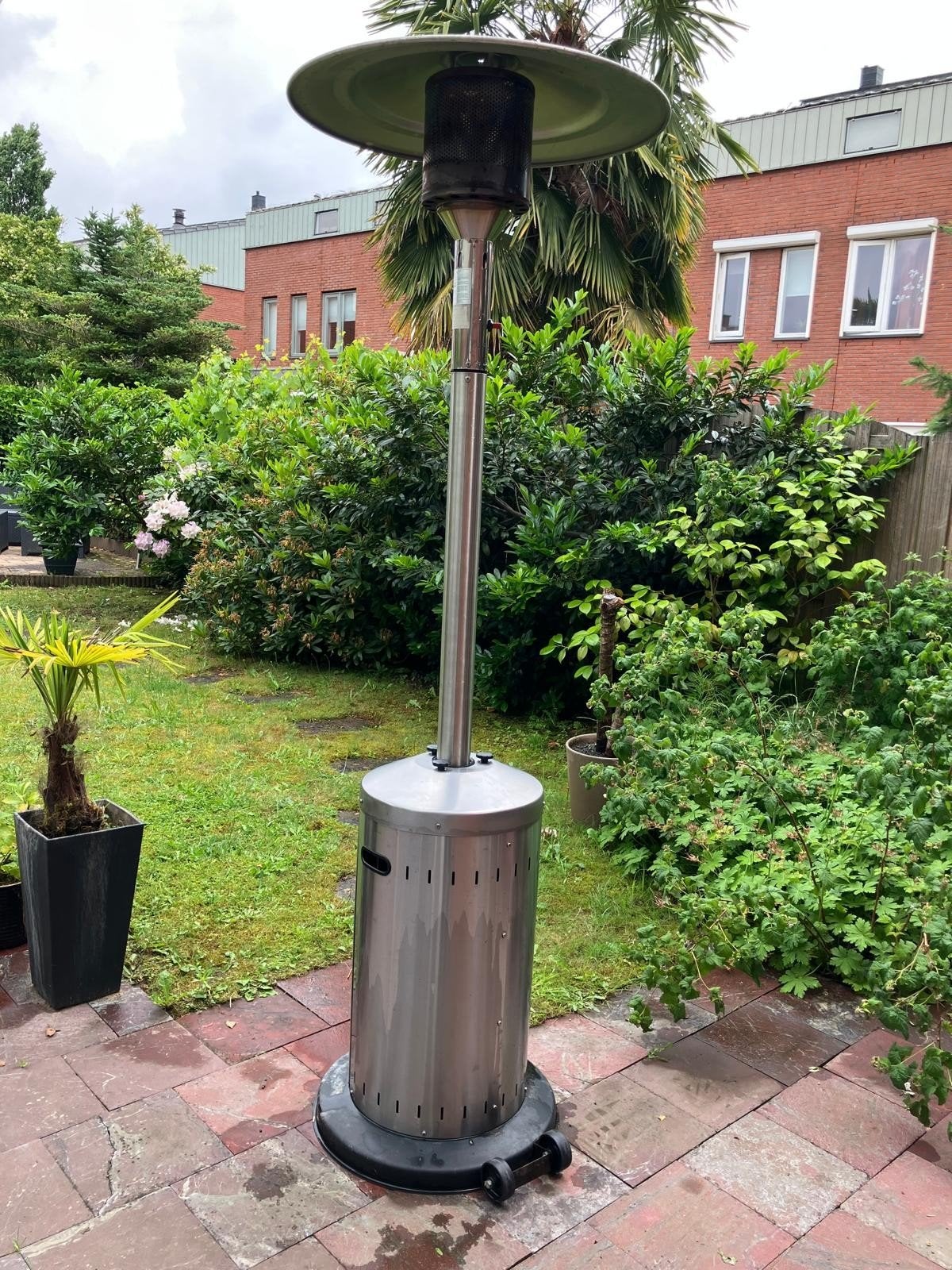 Terrasverwarmer op gas - RVS, Tuin en Terras, Ophalen, Gebruikt, Gas, Vloer