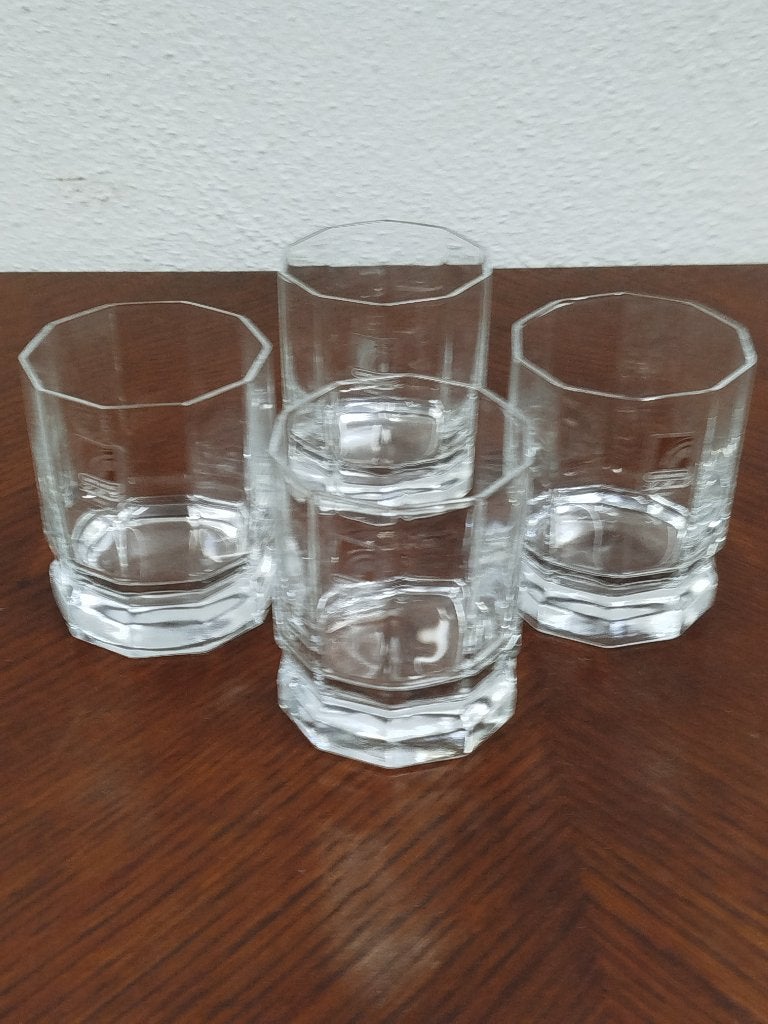 4x vintage Luigi Bormioli whisky-glazen –serie“Light&Music”, Glas of Glazen, Ophalen of Verzenden, Overige stijlen, Glas