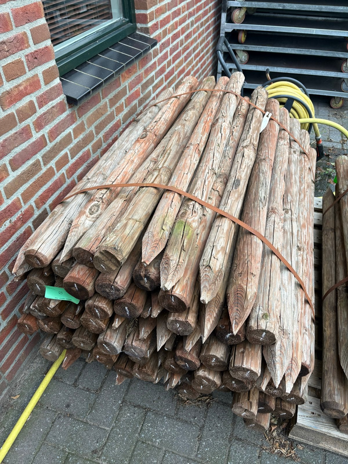 Weidepalen 140 - 7 cm dik (nieuw) nobifix grenen (100st), Tuin en Terras, Tuinhekken en Hekwerk, Ophalen, Gebruikt, Hout, Overige typen
