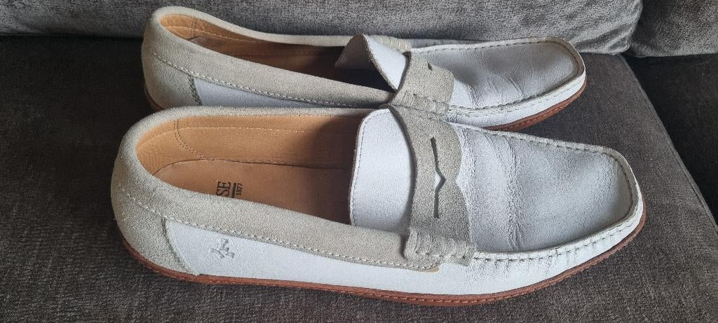 Lottusse instappers schoenen wit leder mt 44, Loafers, Wit, Ophalen of Verzenden, Zo goed als nieuw