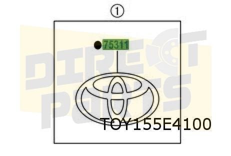 Toyota Prius 2/17- ( ZVW52) embleem logo "Toyota" voorzijde