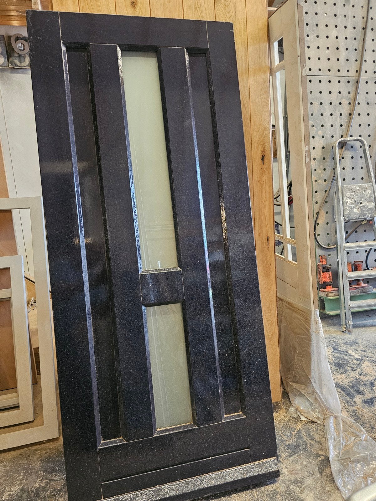 Prachtige voordeur  met Glaspanelen helemaal nieuw, Ophalen, Gebruikt, 80 tot 100 cm, Buitendeur