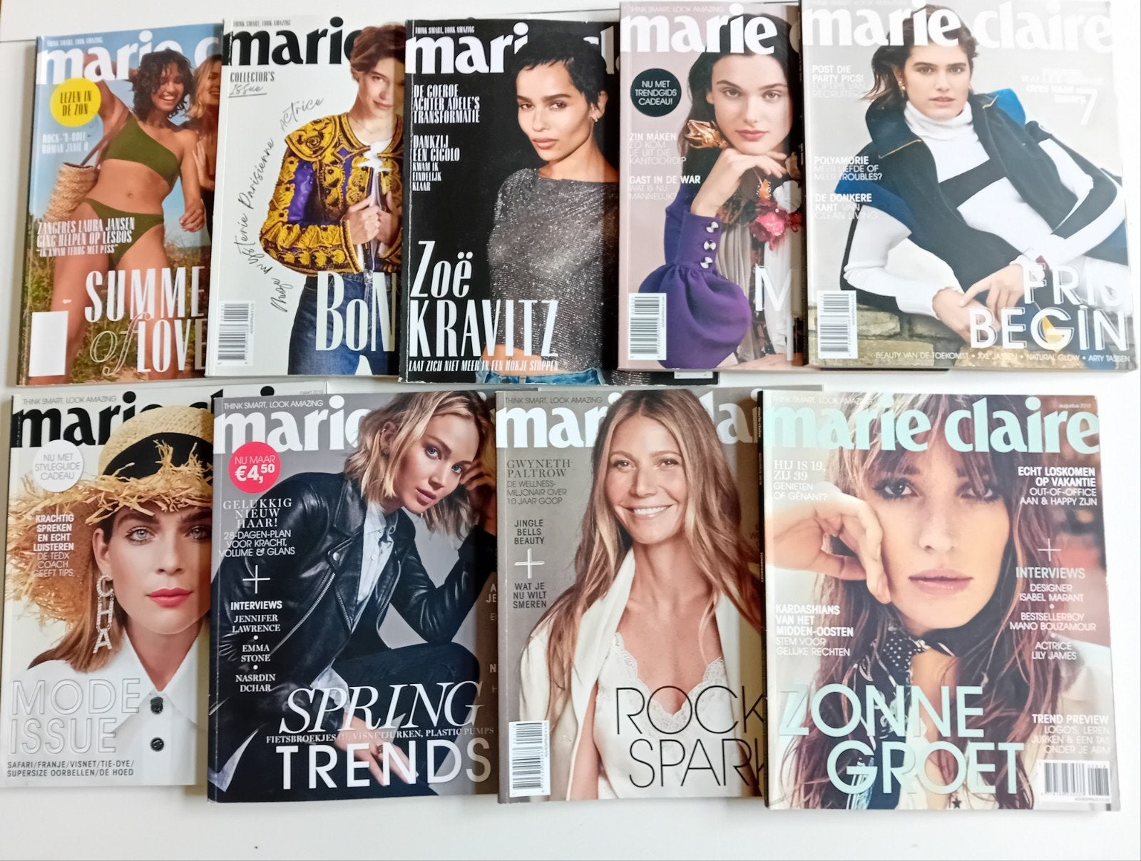 Marie Claire tijdschriften 2018-2021 (9 stuks), Ophalen of Verzenden, Gelezen, Damesbladen