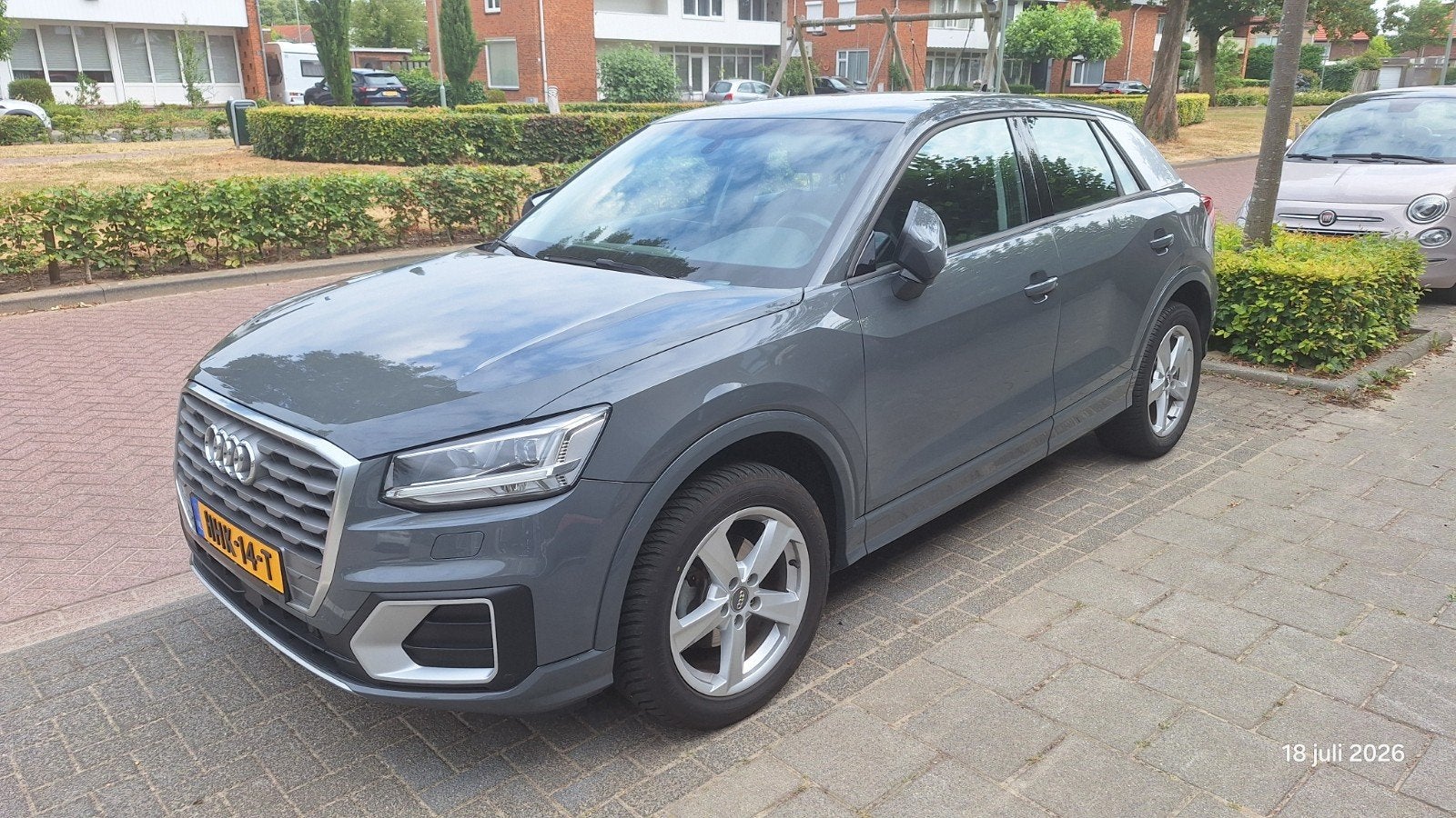 Audi Q2 35 Tfsi 150pk S Tronic 2019 Grijs, Auto's, Audi, Stof, 1498 cc, 4 cilinders, Automatische klimaatregeling