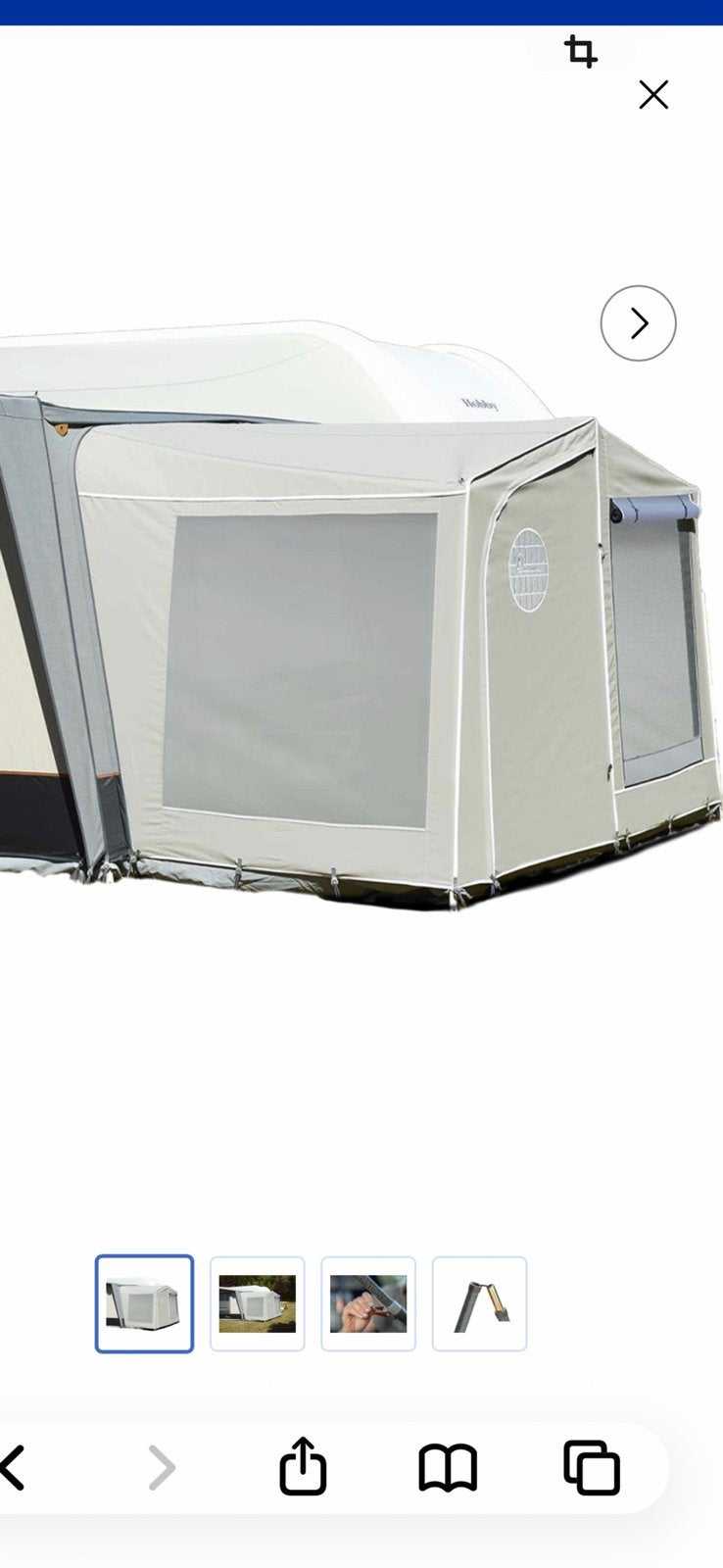 Isabella uitbouw sand kleur 250 + extra’s, Caravans en Kamperen, Tentaccessoires, Ophalen of Verzenden, Gebruikt
