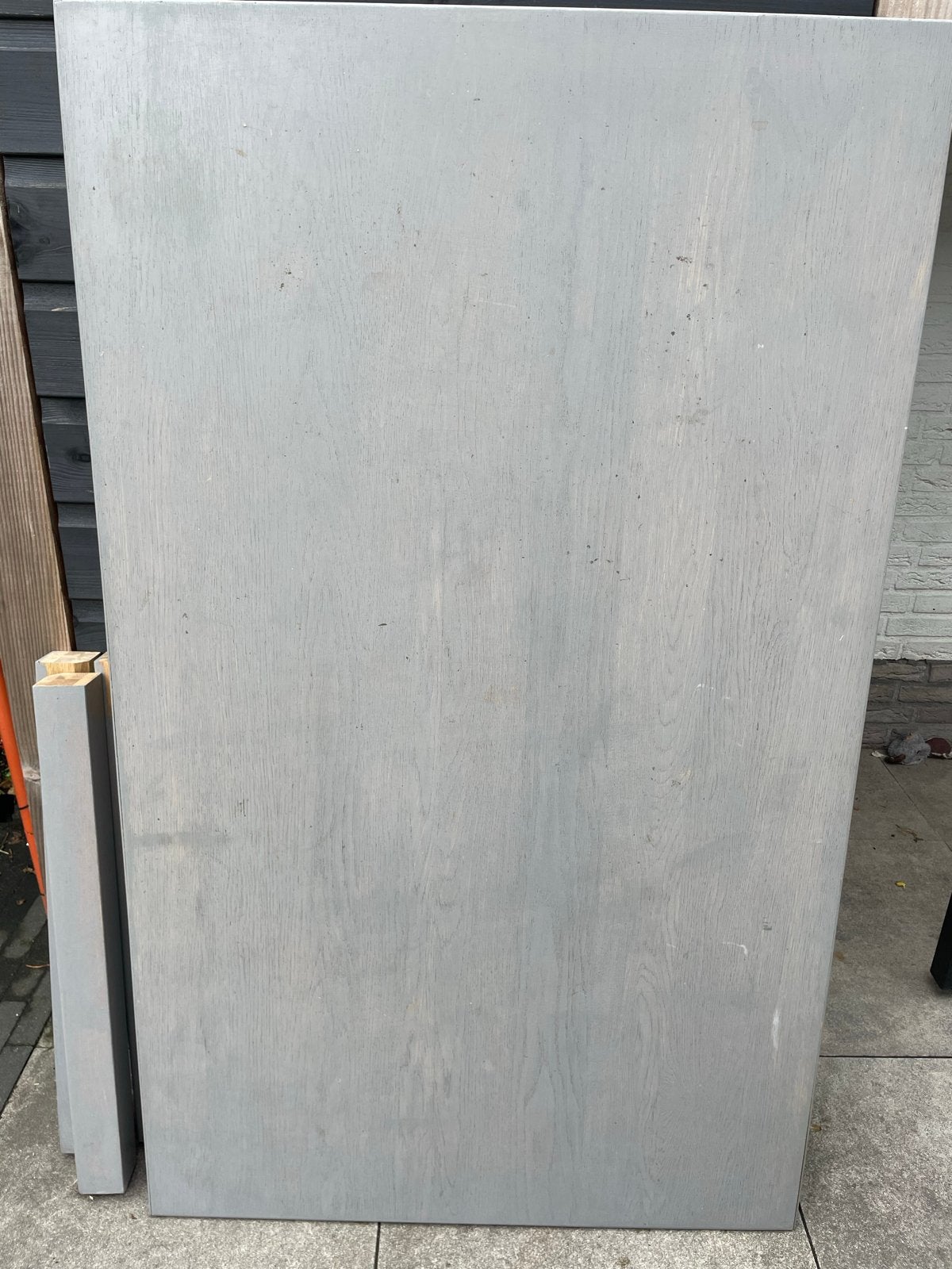 Tafelblad 140x70 cm - Grijs, Ophalen, Gebruikt, 100 tot 150 cm, Rechthoekig