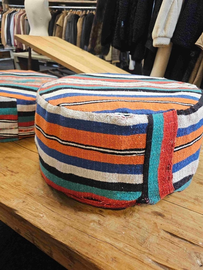 Kelim poefkussen 55/55 cm, Gebruikt, Meerkleurig, Etten-Leur, Rond