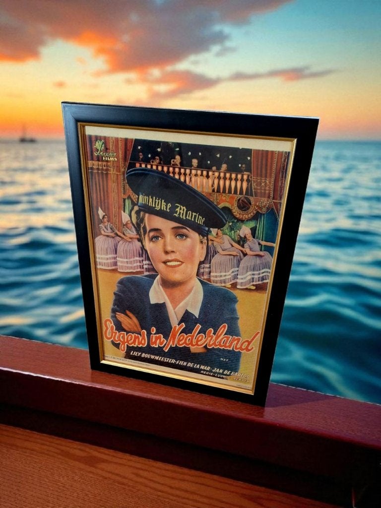 Top originele bioscoop poster uit 1940, film Ergens in Ned., Ophalen, Gebruikt, ., Poster