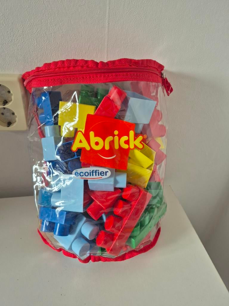 Abric bouwblokken in handige opbergzak, Ophalen, Gebruikt, Abrick