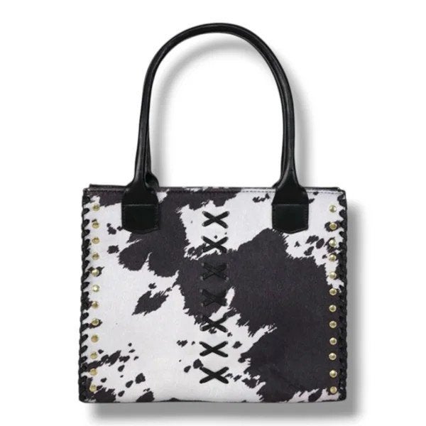 Zwart-witte shopper/handtas, koe print, Michelle Bags, nieuw, Ophalen of Verzenden, Nieuw, Zwart, Overige merken