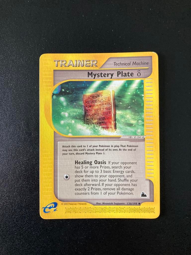 Pokemon kaart Mystery Plate, Ophalen of Verzenden