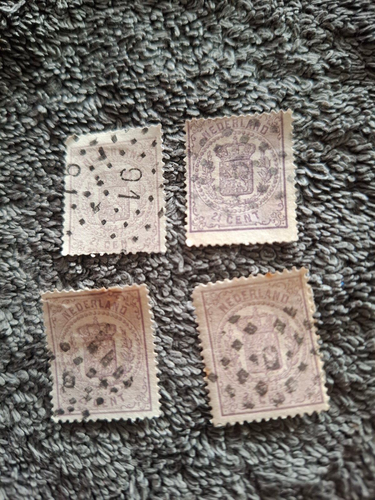 Nederland 1869-1871 Rijkswapen NPVH 18, 4 keer., Verzenden, T/m 1940, Gestempeld