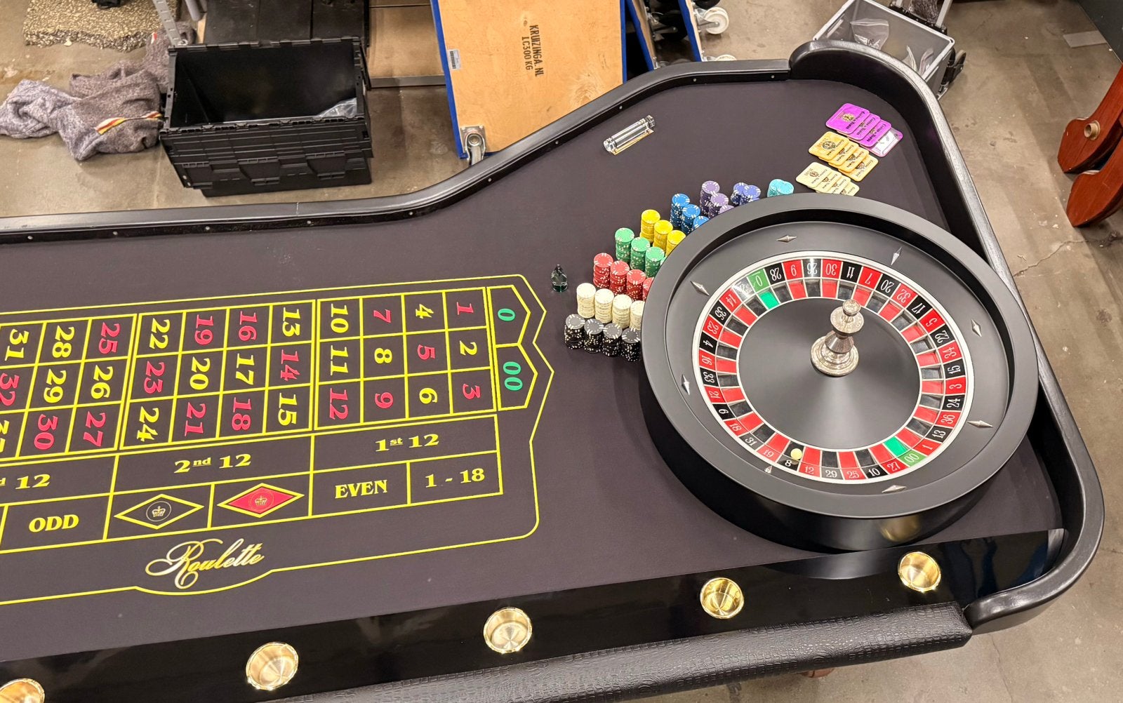 Roulette tafel incl. wiel + accessoires, Ophalen of Verzenden, Zo goed als nieuw