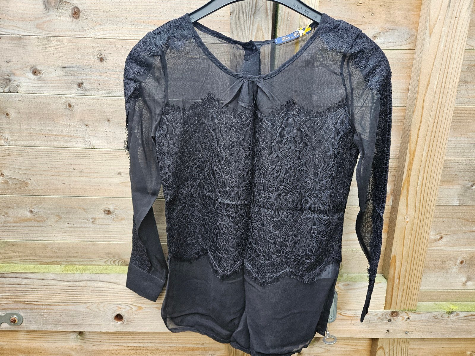 Zwarte blouse van Be a Diva - Top Celeste, Kinderen en Baby's, Kinderkleding | Maat 164, Meisje, Overhemd of Blouse, Nieuw, Ophalen of Verzenden