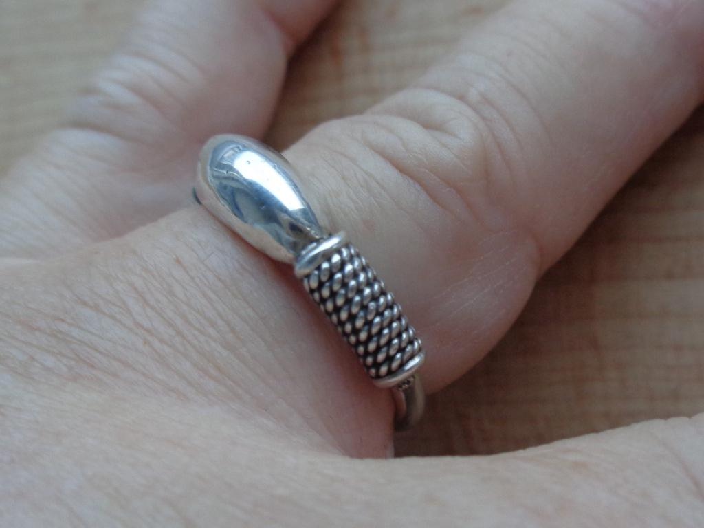 zilveren Bali ring [1035], Ophalen of Verzenden, Zo goed als nieuw, 17 tot 18, Dame