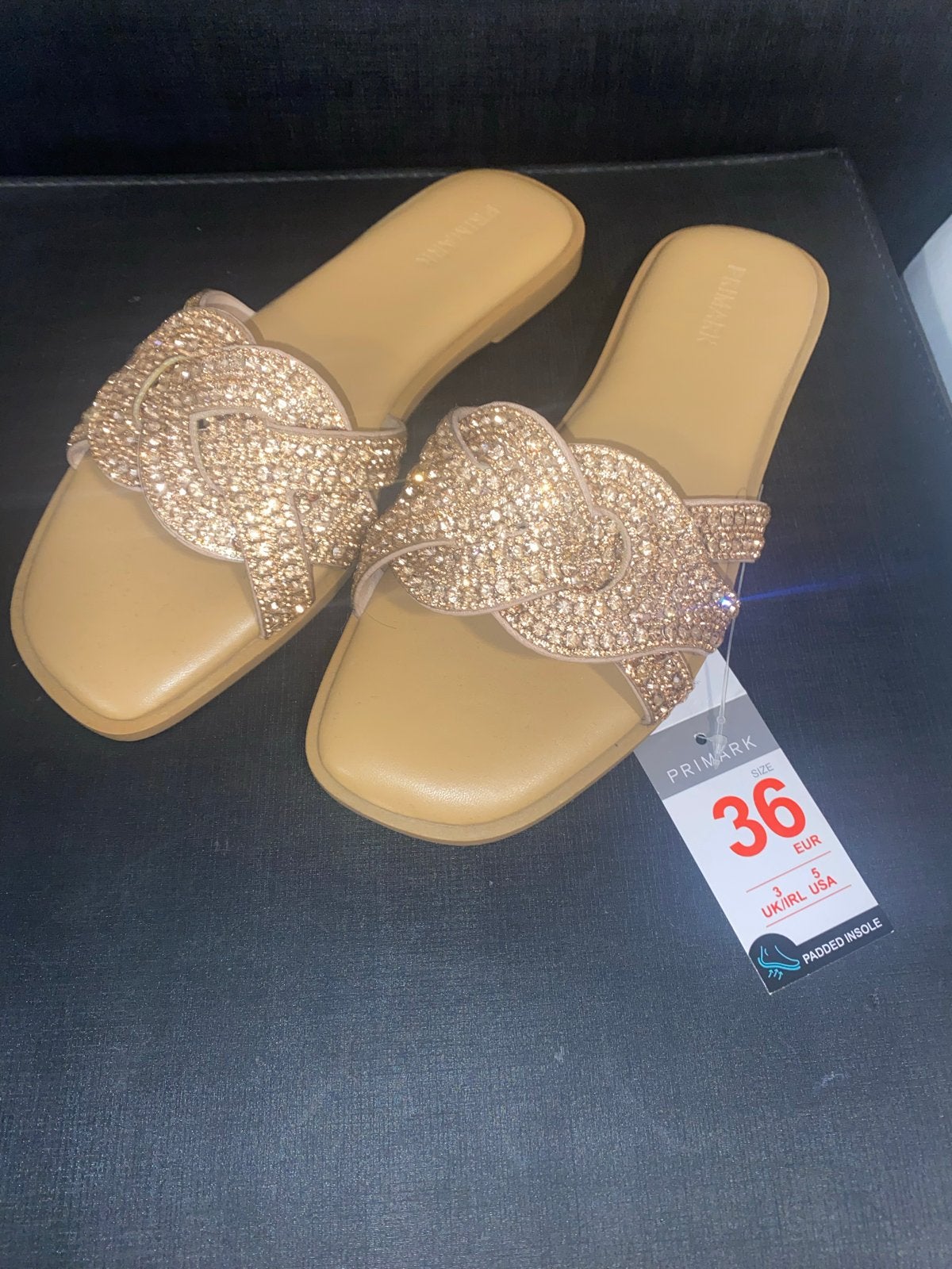 slippers met glitters maat 36, Ophalen of Verzenden, Nieuw, Overige kleuren, Slippers