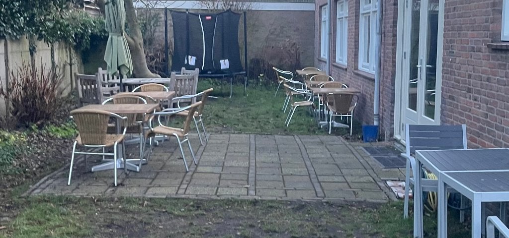 stoeptegels grijs en rose, Ophalen, Gebruikt, 10 m² of meer, Beton