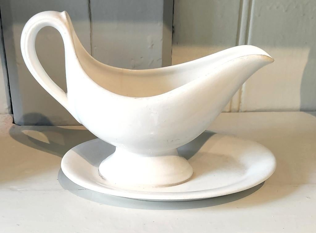 Witte Jus / saus kom Societe Ceramique Maestricht  Holland, Antiek en Kunst, Antiek | Servies los, Ophalen of Verzenden