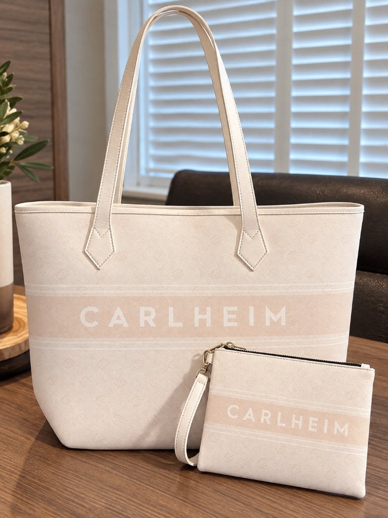 CARLHEIM Shopper Bag, Ophalen of Verzenden, Zo goed als nieuw, Beige, Shopper