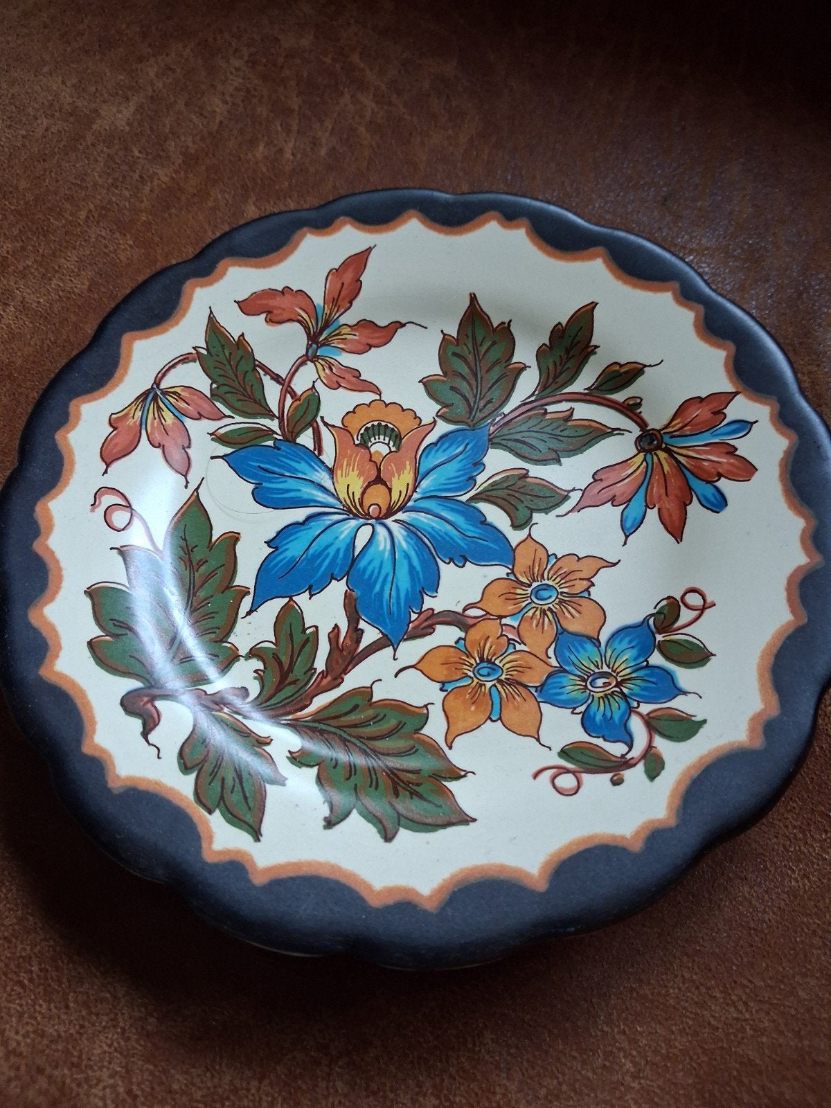 Zuid-Holland Plateel Wandbord met Bloemenmotief, Antiek en Kunst, Antiek | Wandborden en Tegels, Ophalen of Verzenden