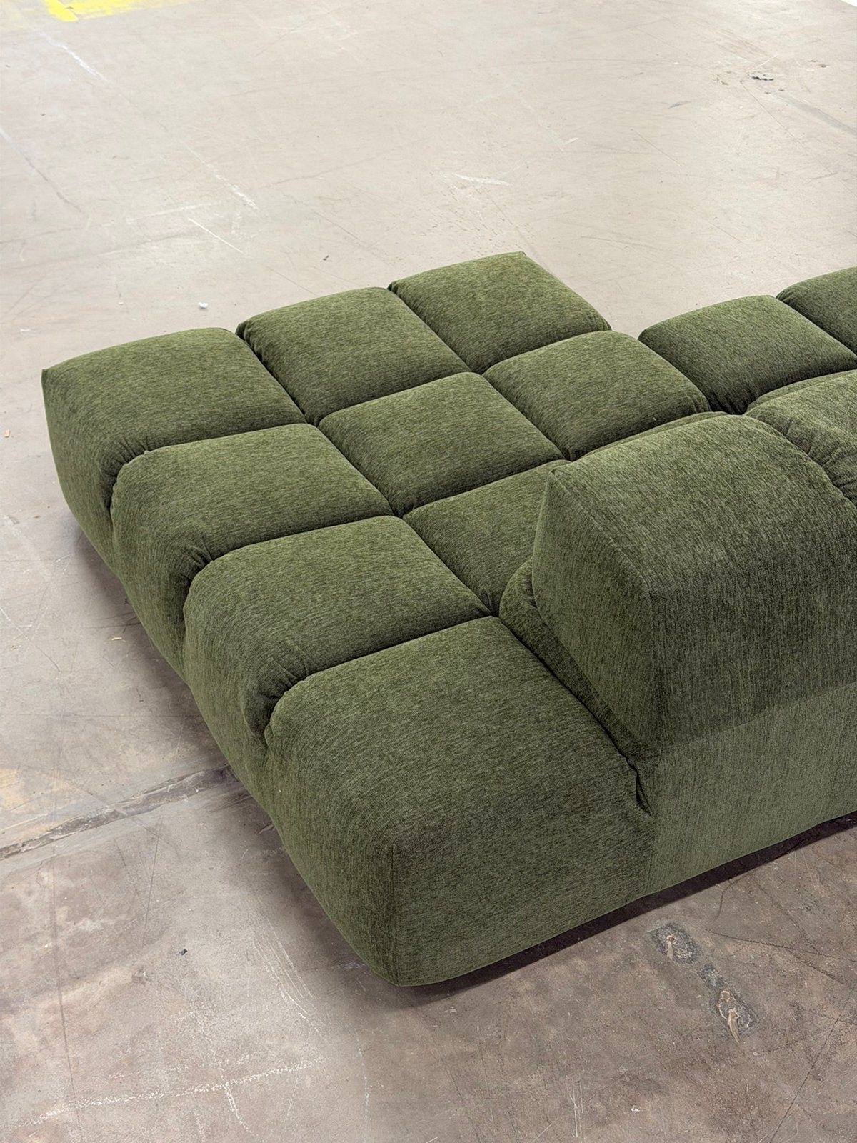 B&B Italia Tufty Time Bank | Groen | NIEUWSTAAT + Garantie, 250 tot 300 cm, 125 tot 150 cm, Hoekbank, Ophalen of Verzenden