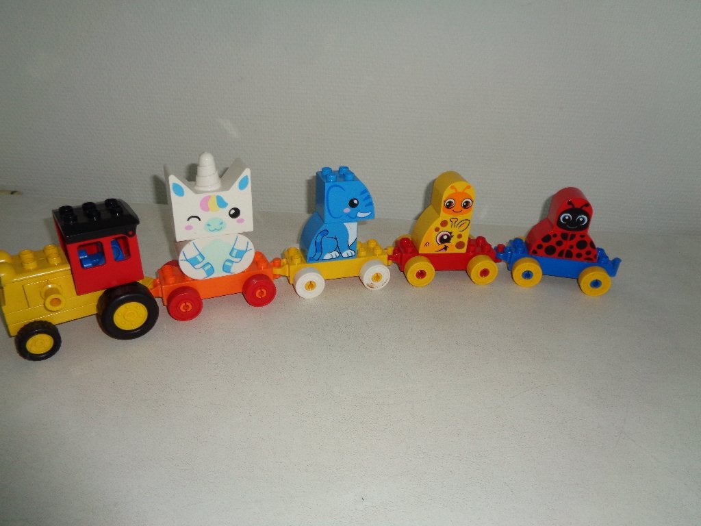 Duplo dieren trein., Kinderen en Baby's, Speelgoed | Duplo en Lego, Ophalen of Verzenden, Zo goed als nieuw, Duplo