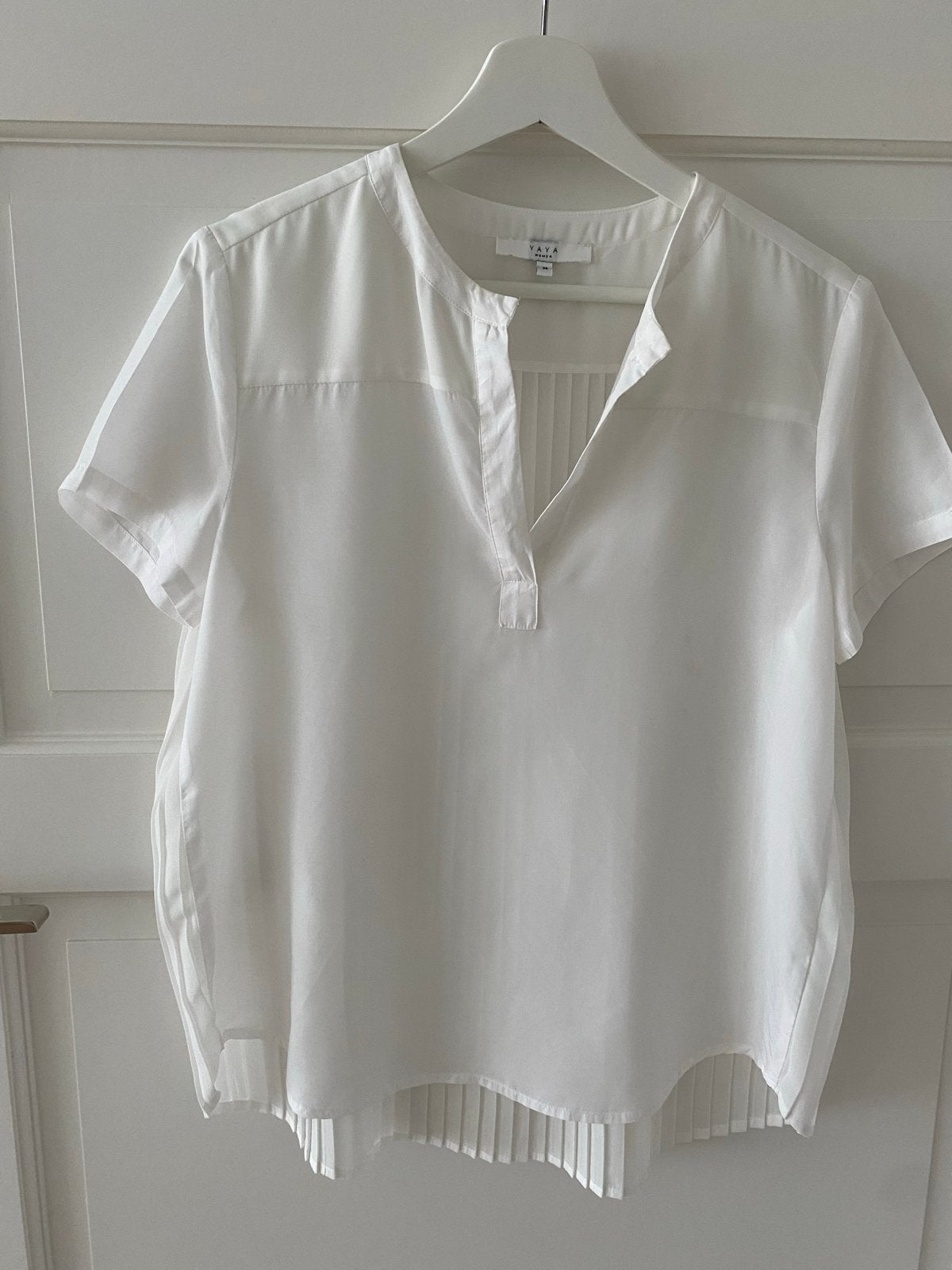 Witte Yaya blouse maat 36 en korte mouw, Ophalen of Verzenden, Zo goed als nieuw, Maat 36 (S), Wit