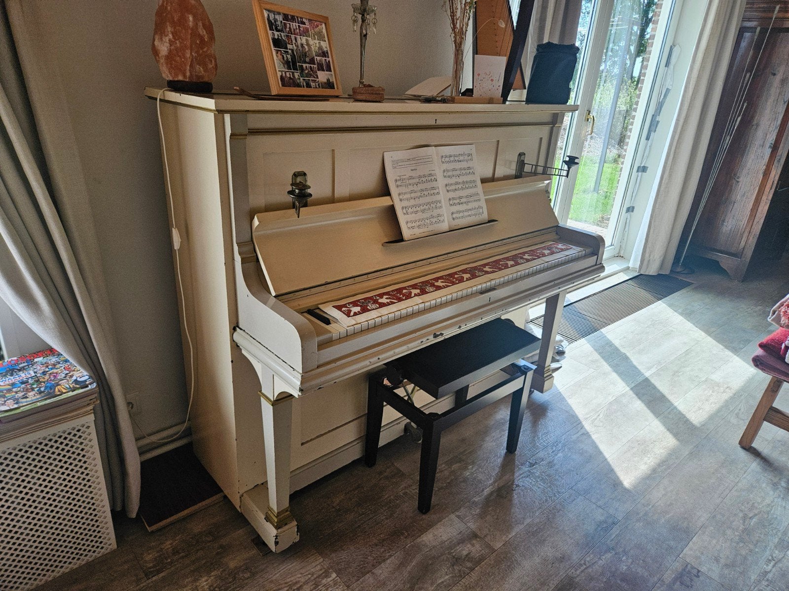 Blüthner Talent Piano - Gebruikt, Crème Wit, Ophalen, Gebruikt, Overige kleuren, Piano