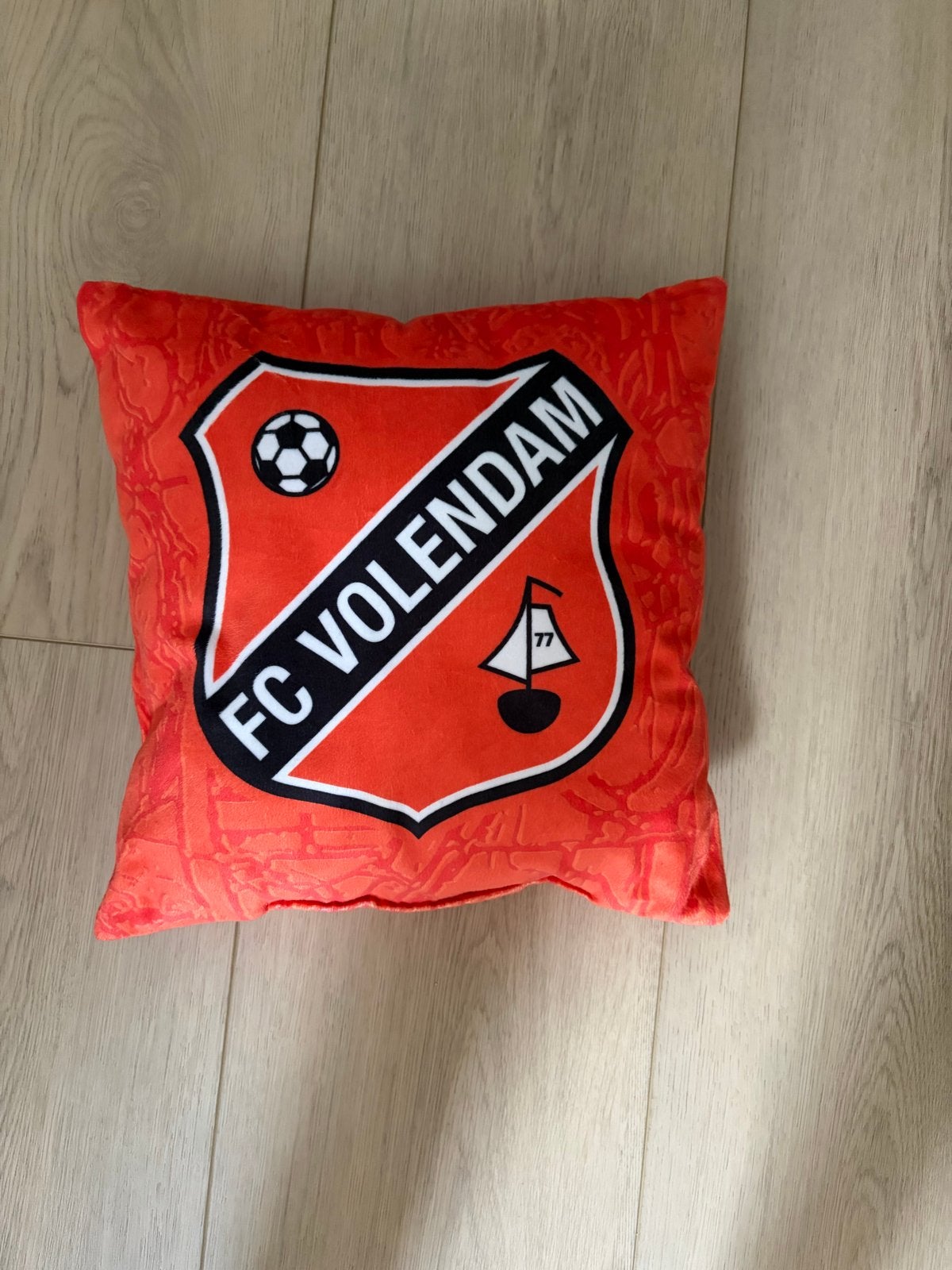 FC Volendam Sierkussen - Oranje met clublogo, Overige merken, Gebruikt, Verzenden, Met print