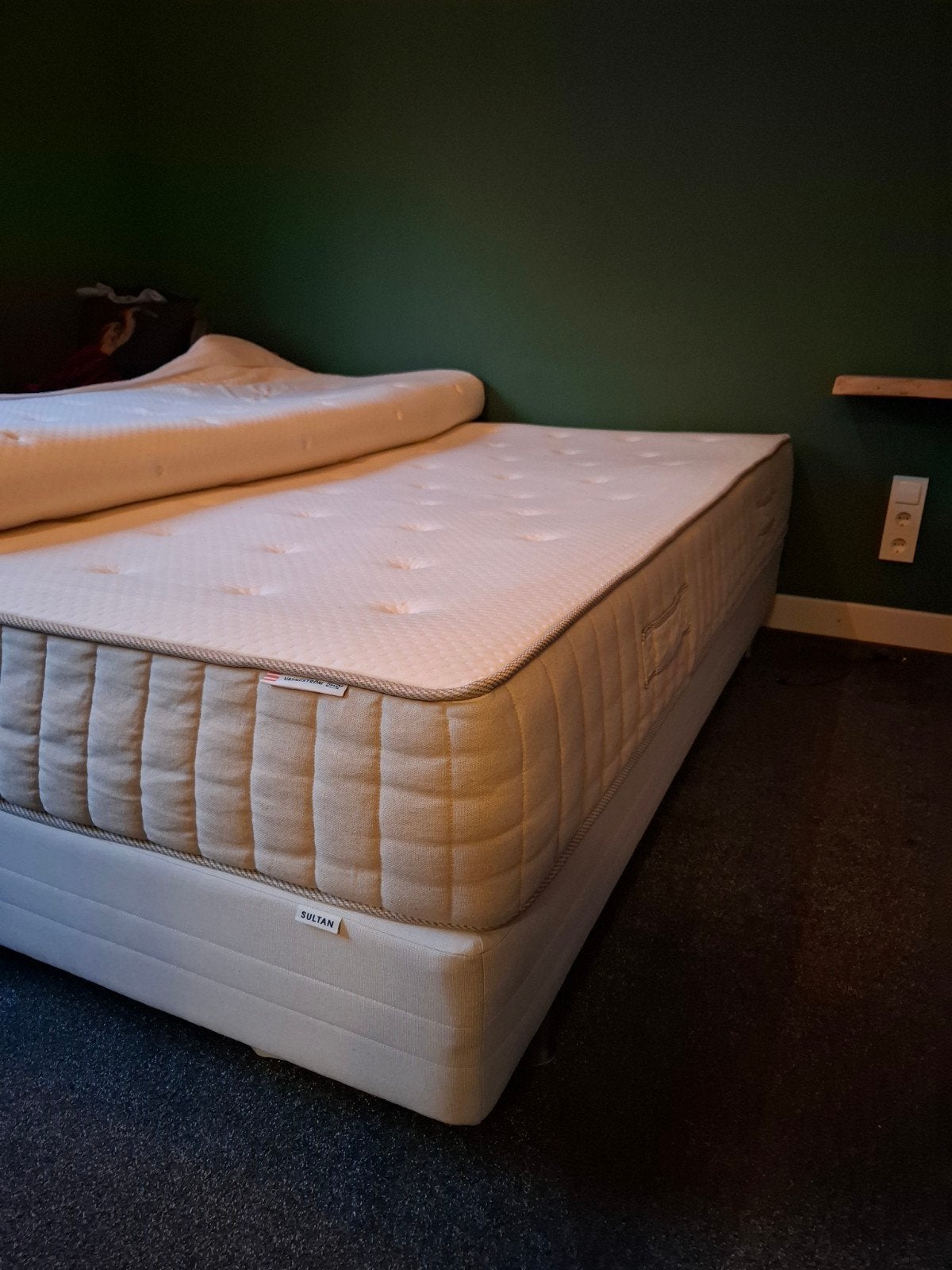 complete boxspring, Huis en Inrichting, Ophalen, Beige, Tweepersoons, 200 cm