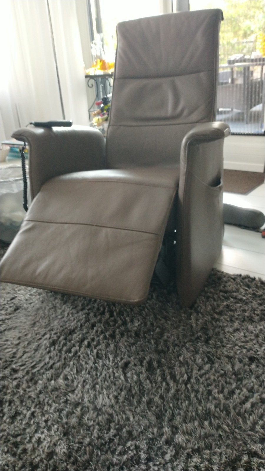 Sta-op stoel met 3 motoren, accu en lederen bekleding, Ophalen, Gebruikt, Leer