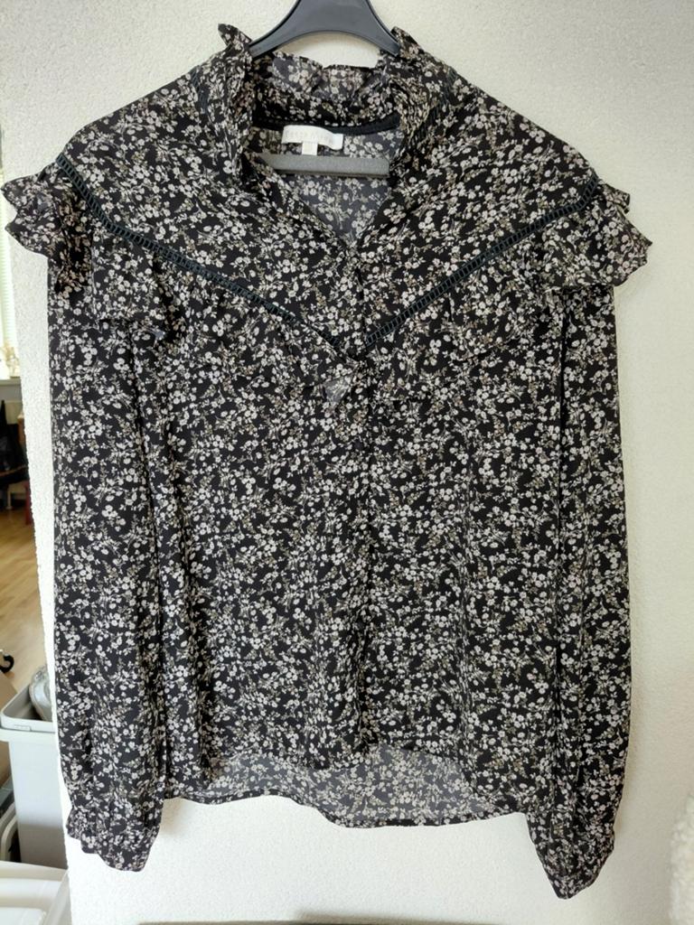 Peace n' Love Blouse met bloemenprint - Maat M, Kleding | Dames, Maat 38/40 (M), Zwart, Ophalen of Verzenden, Gedragen
