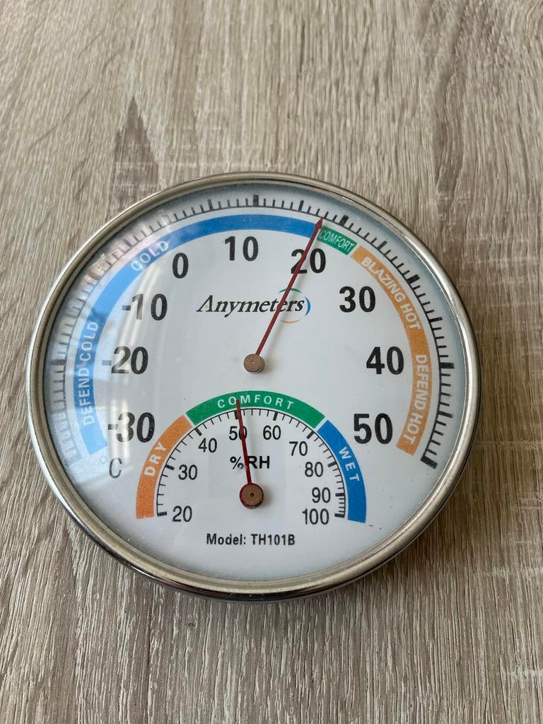 Anymeters TH101B Thermometer & Hygrometer, Ophalen, Zo goed als nieuw, Binnenthermometer