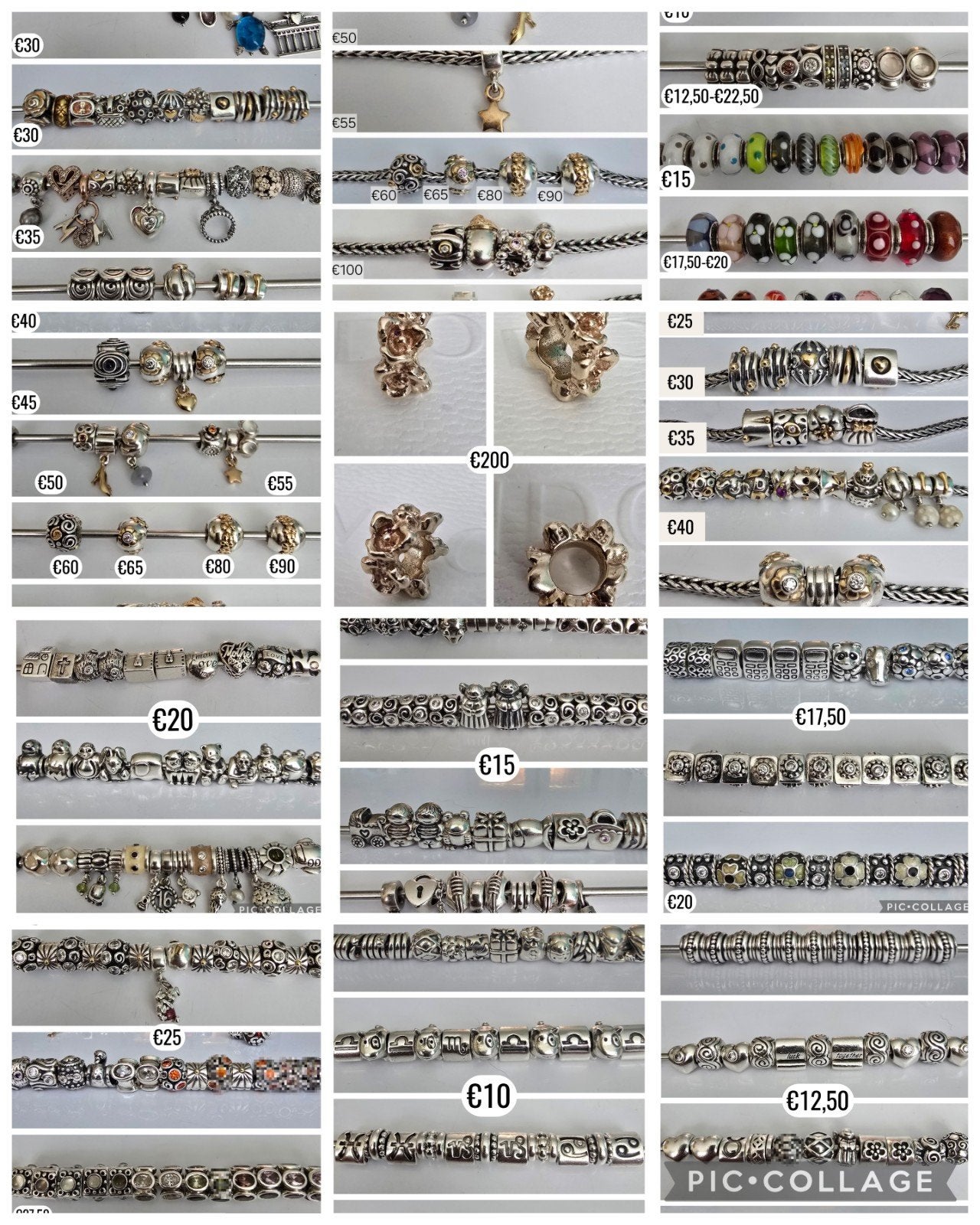 Schitterende originele zilveren Pandora bedels oa met goud, Ophalen of Verzenden, Zo goed als nieuw, Zilver, Pandora