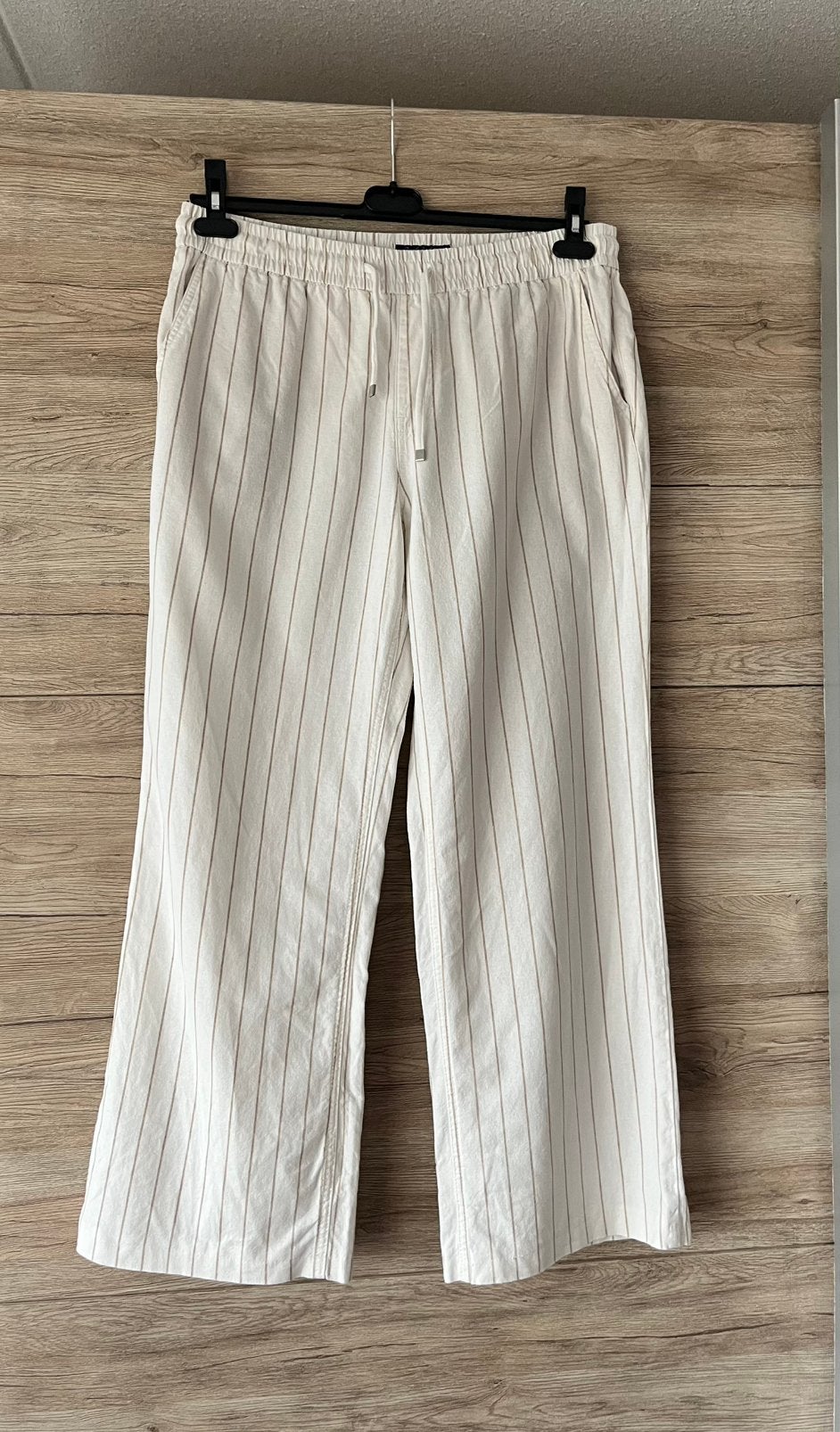Red Button 40 Colette linnen katoen Beige gestreept linen, Kleding | Dames, Maat 38/40 (M), Beige, Ophalen of Verzenden, Zo goed als nieuw