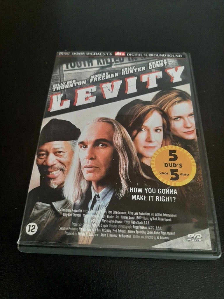 Levity, Billy Bob Thornton, Morgan Freeman, Kirsten Dunst!, Vanaf 12 jaar, Ophalen of Verzenden, Gebruikt, Overige genres