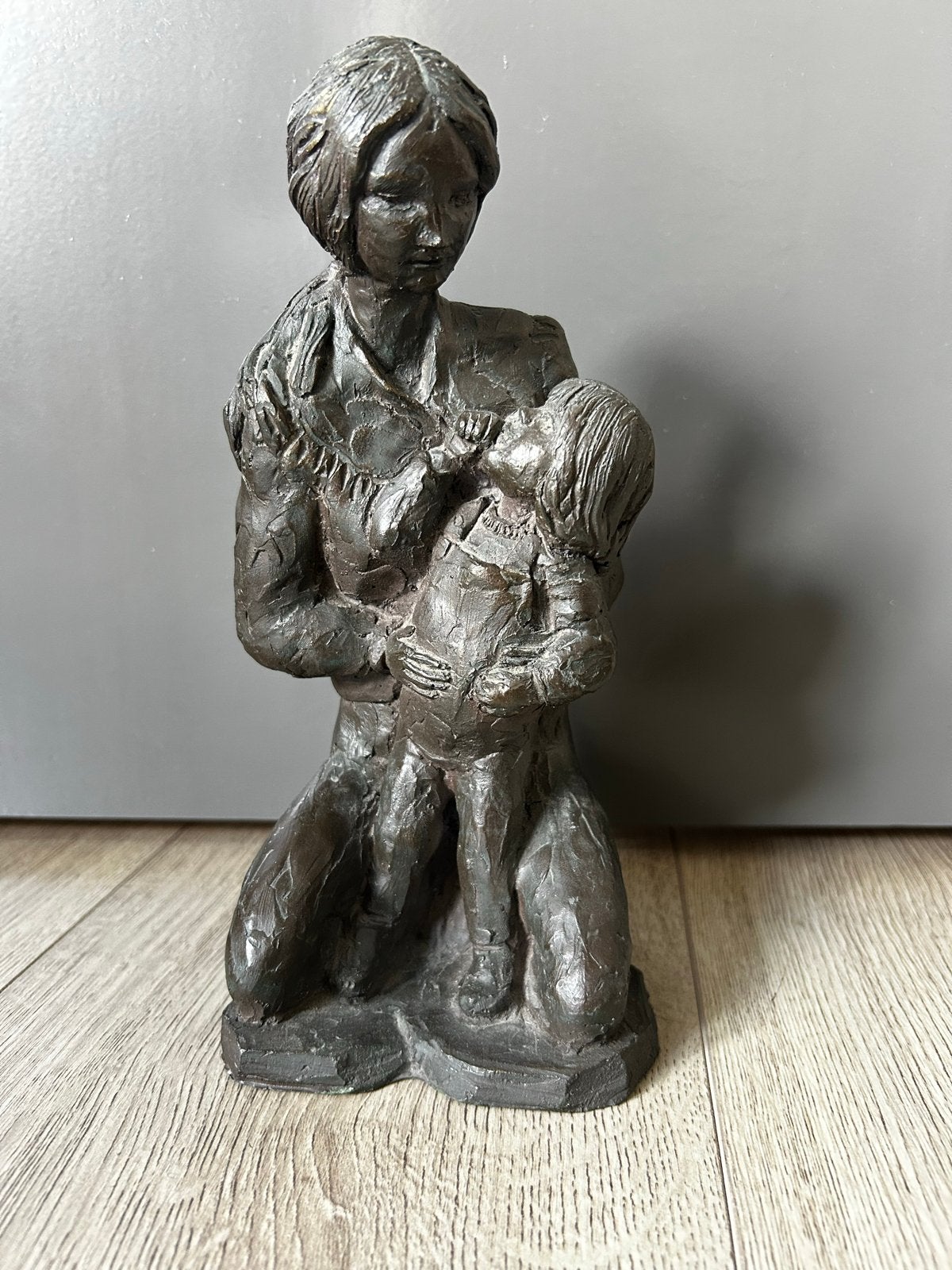 Bronzen Beeld: Moeder en Kind, Ophalen of Verzenden, 20 - 50 cm, Scène, Beeld